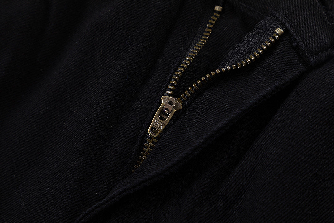 CHROME HEARTS BLUE CROSS PATCH JEANS BLACK