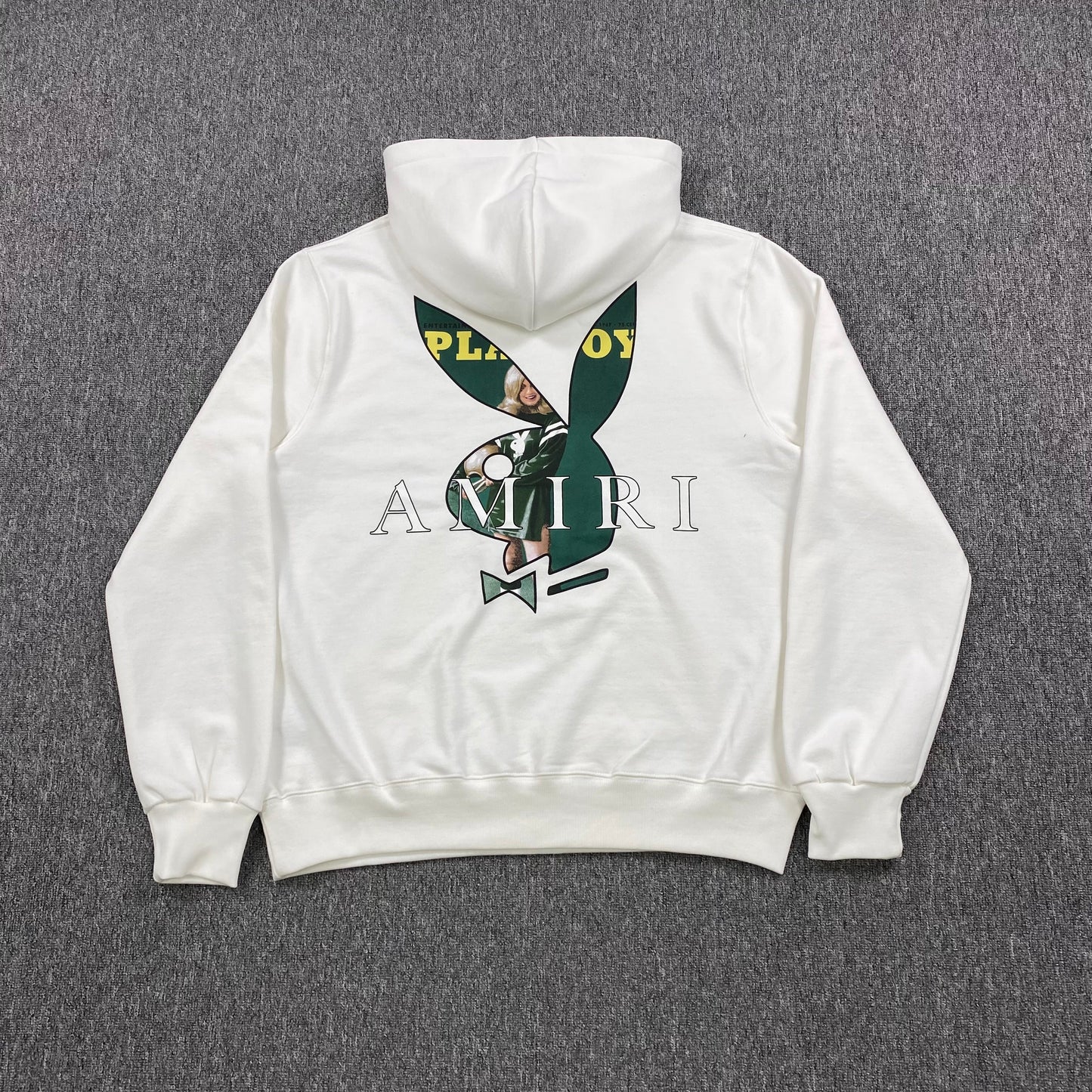 AMIRI PLAYBOY LOGO HOODIE WHITE GREEN
