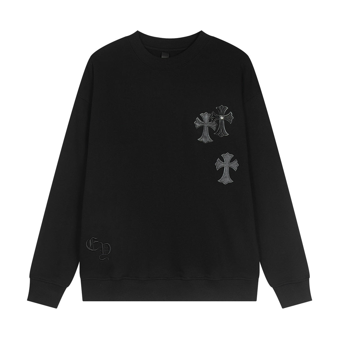 CHROME HEARTS CROSS PATCH SWEATSHIRT BLACK