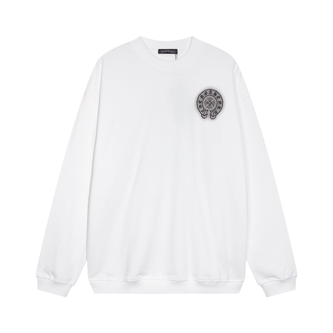 CHROME HEARTS HORSE SHOE LOGO SWEATSHIRT WHITE