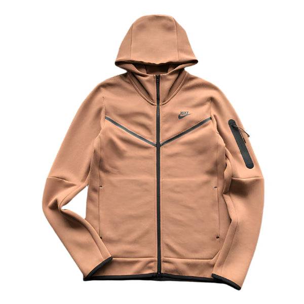 NIKE TECH FLEECE HOODIE x ARCHEO BROWN