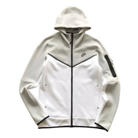 NIKE TECH FLEECE HOODIE x WHITE/GREY