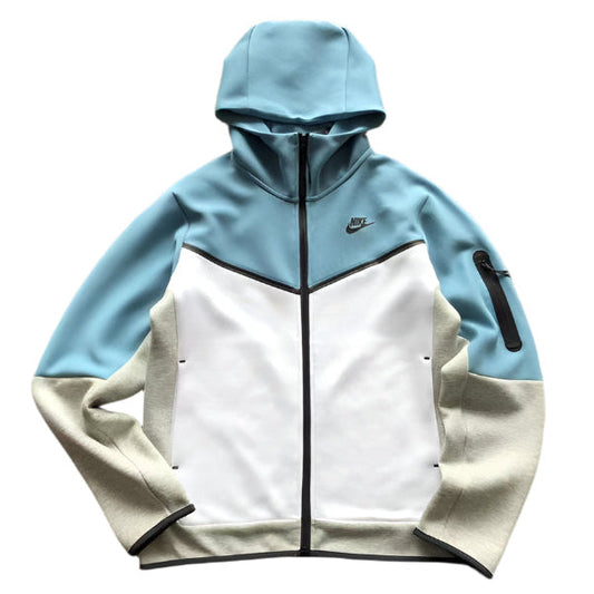 NIKE TECH FLEECE HOODIE x BABY BLUE/GREY/WHITE