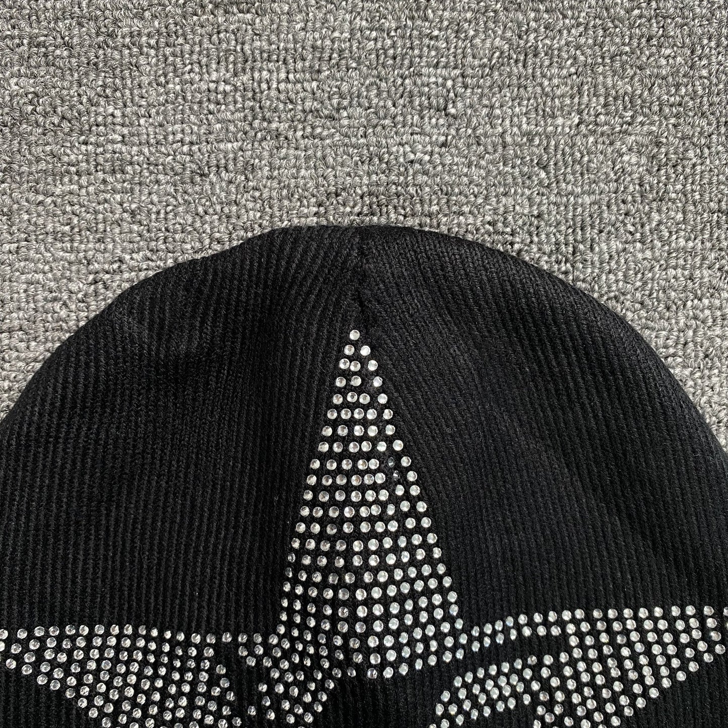 SP5DER STAR RHINESTONE SKULLY BLACK