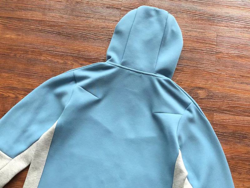 NIKE TECH FLEECE HOODIE x BABY BLUE/GREY/WHITE