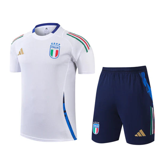 Kit Camisa e Short Italia Branco - Adidas 24/25