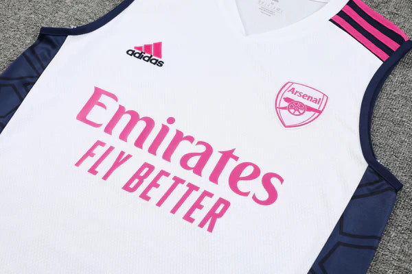 Kit de Treino Regata Arsenal 23/24 - Branco e Rosa