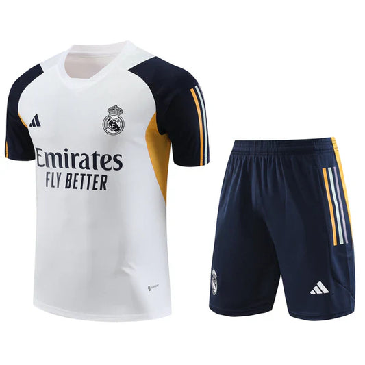 Kit de Treino Real Madrid I 23/24 - Branco e Azul