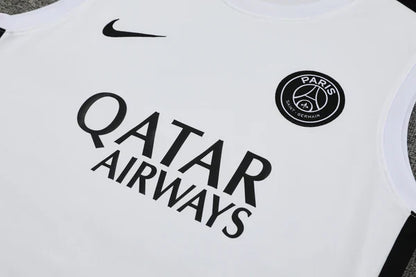 Kit de Treino Regata PSG 23/24 - Branco e Preto