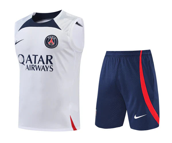 Kit de Treino Regata PSG I 22/23 - Branco e Azul