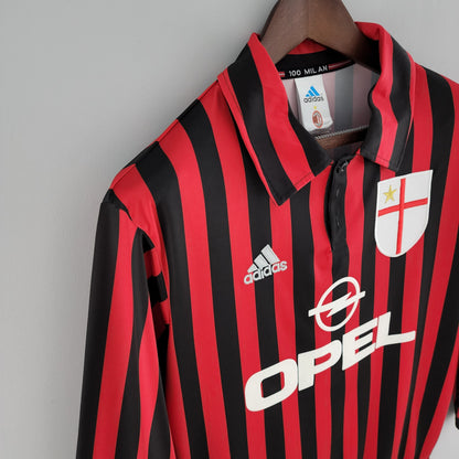 Retro Manga comprida 99/00 AC Milan Home