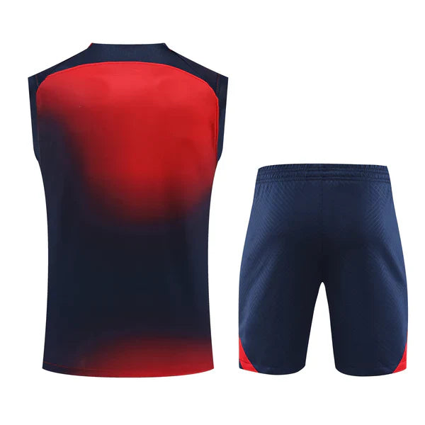 Kit de Treino Regata PSG 23/24 - Azul e Vermelho Colored