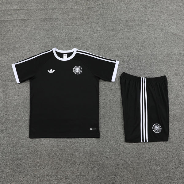 Kit Camisa e Short Alemanha Preto - Adidas Originals 24/25