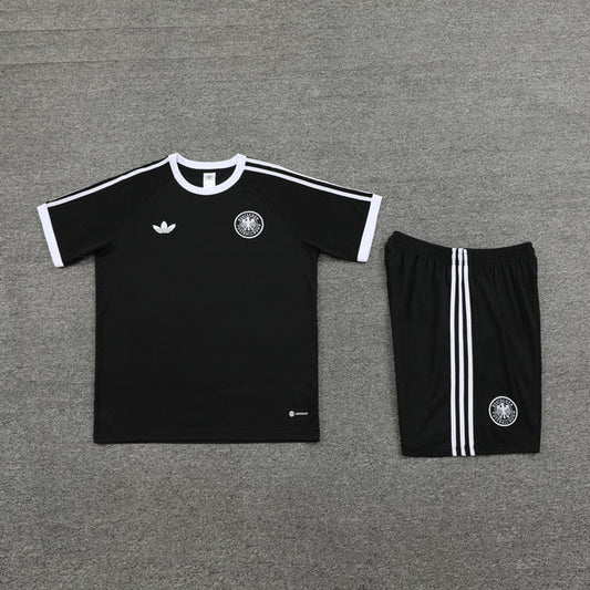 Kit Camisa e Short Alemanha Preto - Adidas Originals 24/25