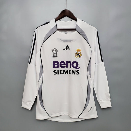 Retro Real Madrid Long Sleeve 06/07 Home