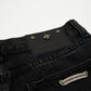 CHROME HEARTS BLACK CROSS PATCH JORTS BLACK