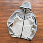 NIKE TECH FLEECE HOODIE x GREY/WHITE
