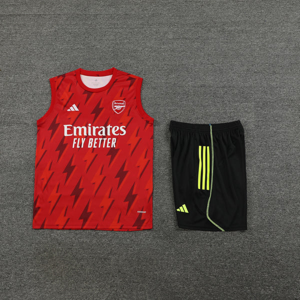 Kit de Treino Regata Arsenal 23/24 - Vermelho e Preto