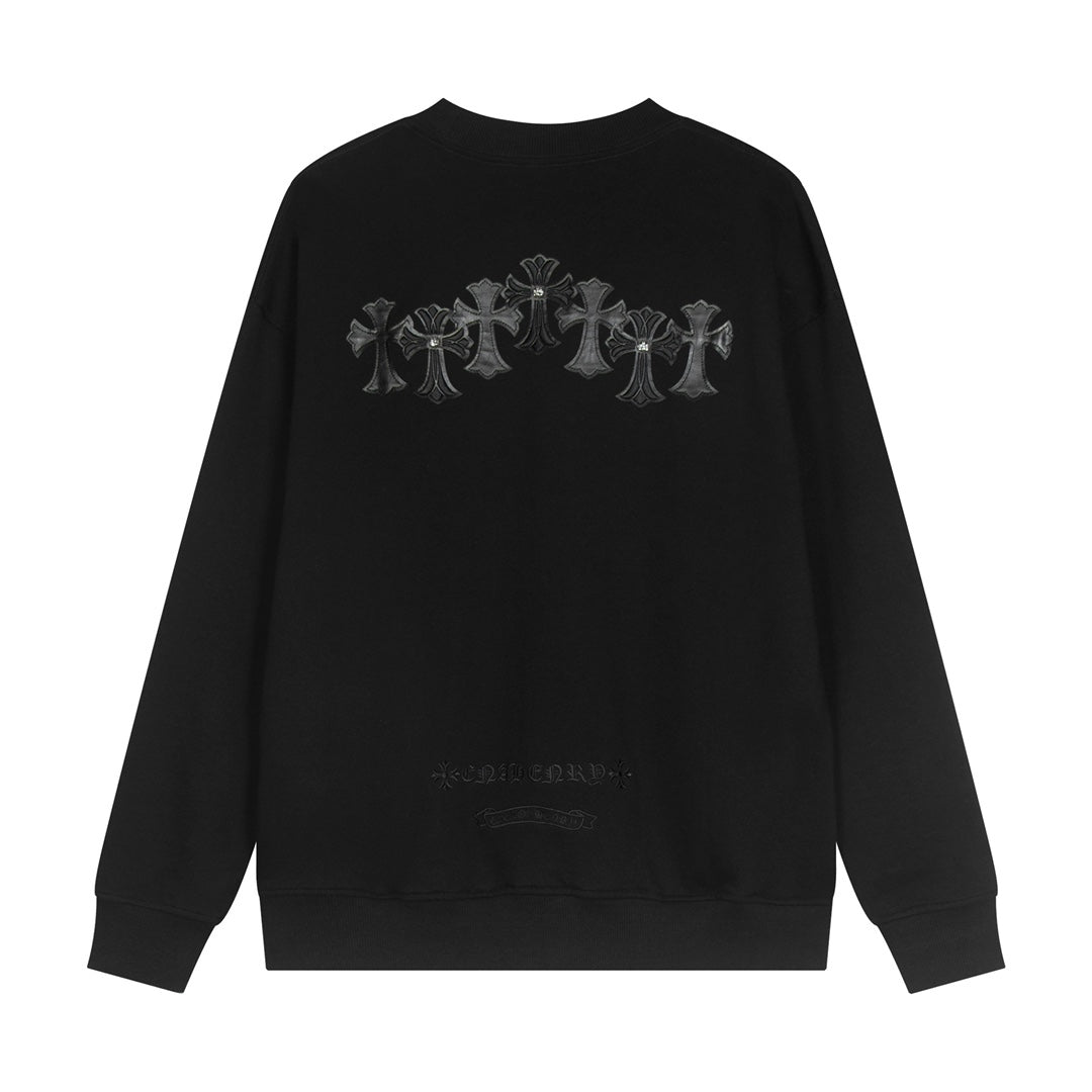 CHROME HEARTS CROSS PATCH SWEATSHIRT BLACK