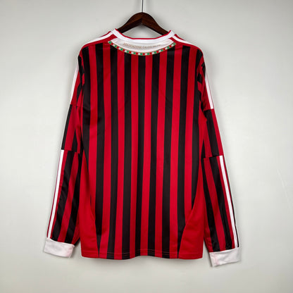 Retro Long Sleeve AC Milan 11/12 Home