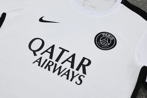 Kit de Treino PSG 23/24 - Branco e Preto