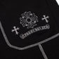 CHROME HEARTS WHITE EMBROIDERY SHORTS BLACK