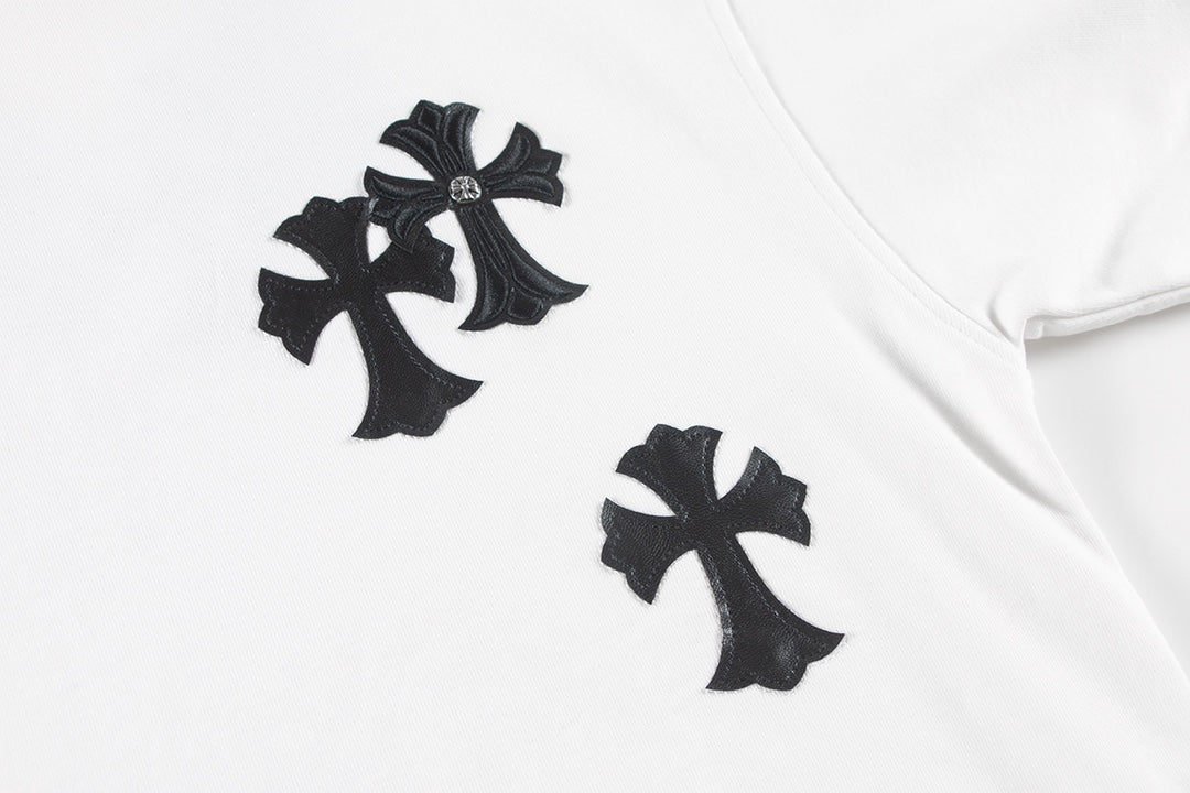 CHROME HEARTS CROSS PATCH SWEATSHIRT WHITE