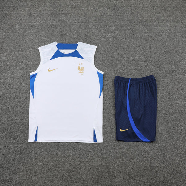 Kit de Treino Regata França 23/24 - Branco e Azul