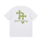 CHROME HEARTS GOLDEN CROSS LOGO T-SHIRT WHITE