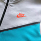 NIKE TECH FLEECE HOODIE x WOLF GREY/AQUAMARINE/ORANGE