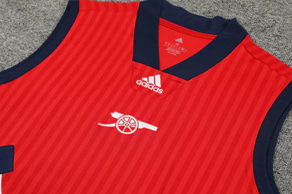 Kit de Treino Regata Arsenal 23/24 - Vermelho e Branco