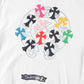 CHROME HEARTS COLORED CROSS HORSE SHOE LOGO SWEATSHIRT WHITE