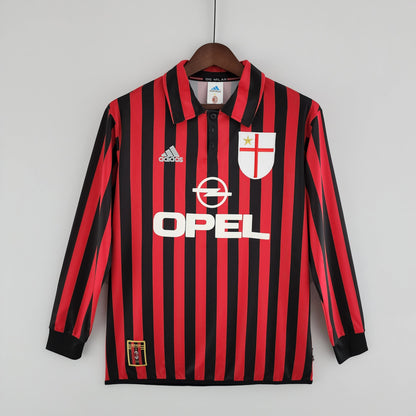 Retro Manga comprida 99/00 AC Milan Home