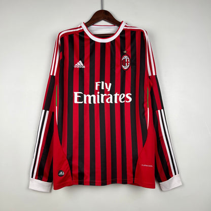 Retro Long Sleeve AC Milan 11/12 Home