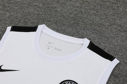 Kit de Treino Regata PSG 23/24 - Branco e Preto