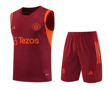 Kit de Treino Regata Manchester United 23/24 - Vermelho