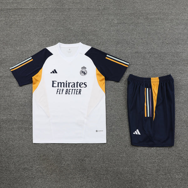 Kit de Treino Real Madrid I 23/24 - Branco e Azul