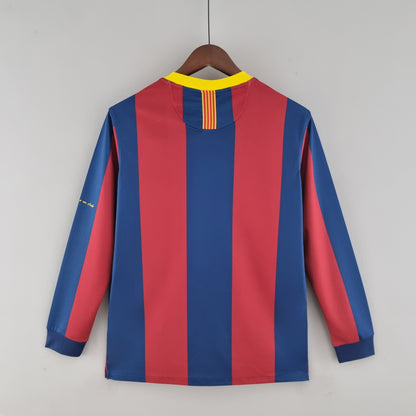 Retro Barcelona Long Sleeve 10/11UEFA Champions League Home