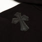 CHROME HEARTS BLACK CROSS PATCH HOODIE BLACK