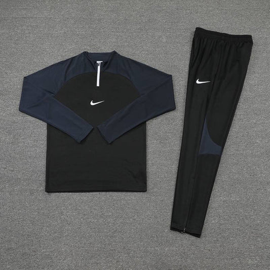 Conjunto Treino Nike Preto e Azul Escuro Dri Fit