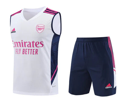 Kit de Treino Regata Arsenal 23/24 - Branco e Rosa