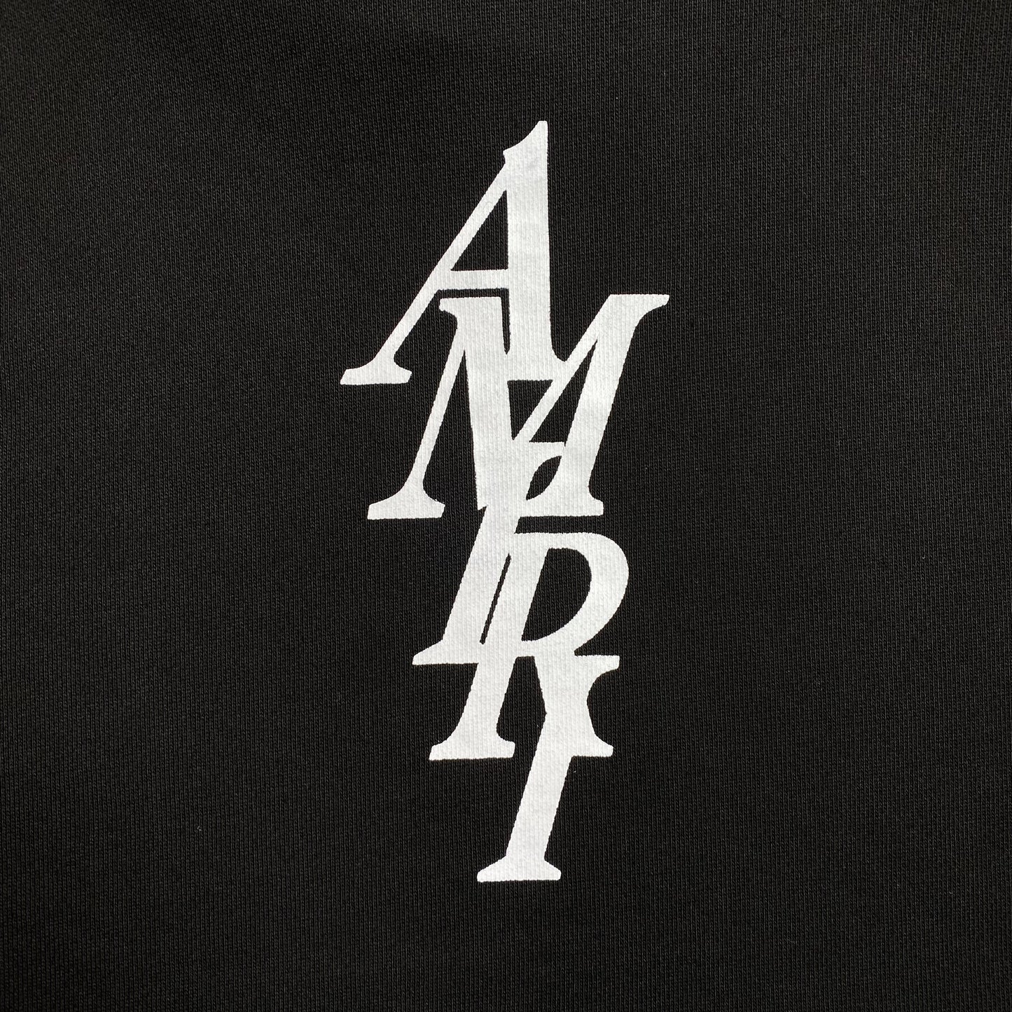 AMIRI LETTER LOGO HOODIE BLACK