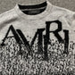 AMIRI STAGGERED GRADIANT CREWNECK GREY