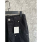 CHROME HEARTS BLACK DOUBLE KNEE CARPENTER JEANS