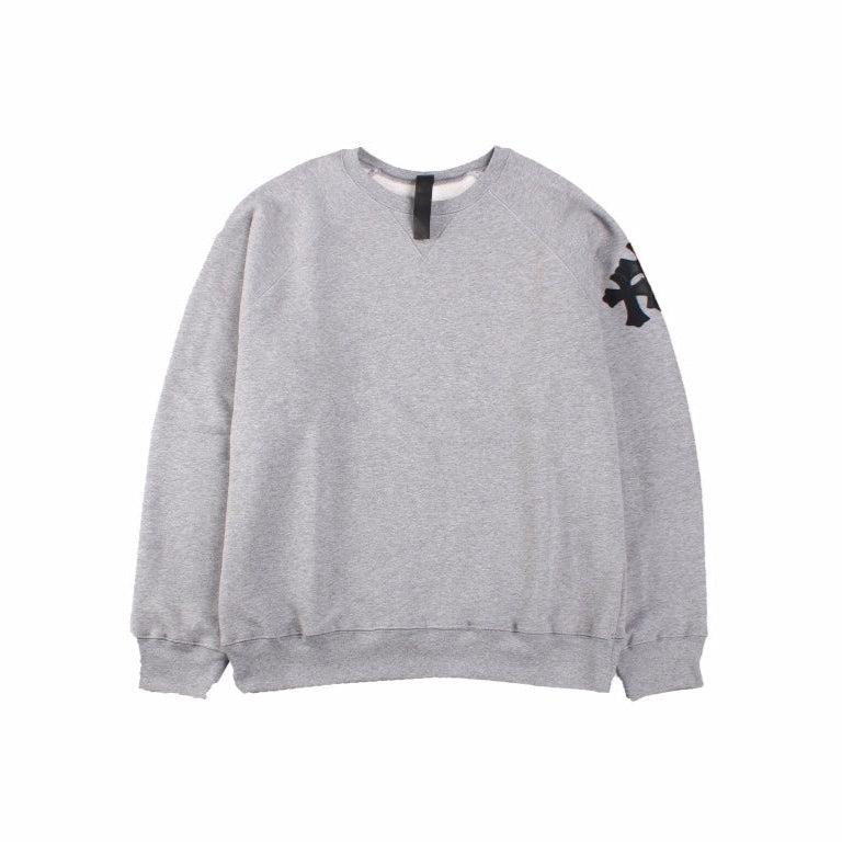 CHROME HEARTS CROSS PATCH SWEATSHIRT GREY