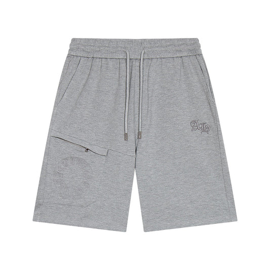 CHROME HEARTS HORSE SHOE LOGO SHORTS GREY