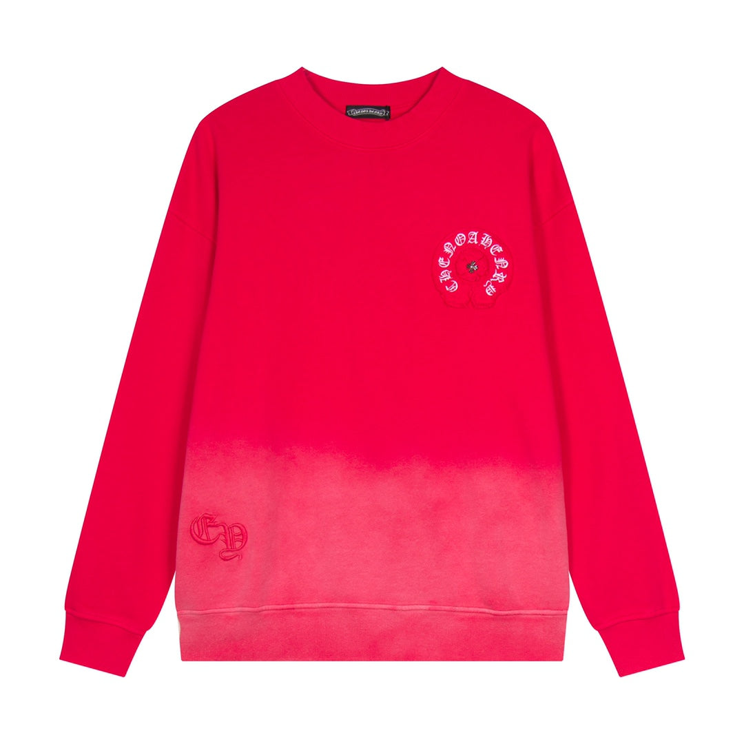 CHROME HEARTS HORSE SHOE LOGO SWEATSHIRT GRADIENT RED