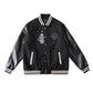 CHROME HEARTS HORSE SHOE LOGO VARSITY JACKET BLACK