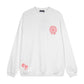 CHROME HEARTS RED HORSE SHOE LOGO SWEATSHIRT WHITE