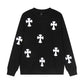 CHROME HEARTS WOOL WHITE CROSS SWEATSHIRT BLACK